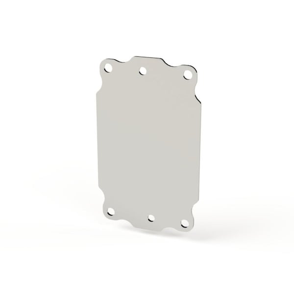 5 in H, 0.08 in D, 3 in W, Aluminum